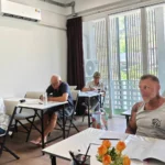 Students in a Thai language class