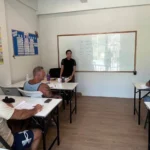 A Thai language lesson in the classroom